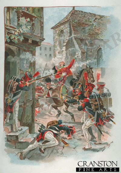 Death of Colonel Philips Cameron at Fuentes dOnoro 1811 by Harry Payne.