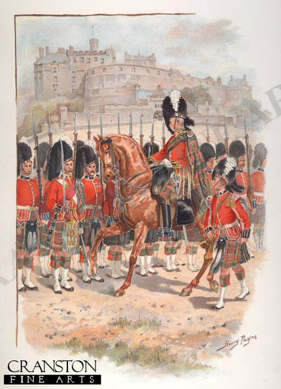 Queens Own Cameron Highlanders on Parade at Edinburgh Castle, 1893 by Harry Payne.