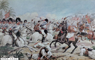 8th Light Dragoons at Laswarree by Richard Simkin.