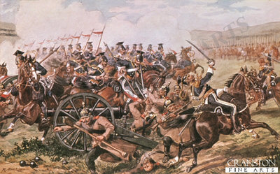 The 17th Lancers at Balaclava by Richard Simkin.