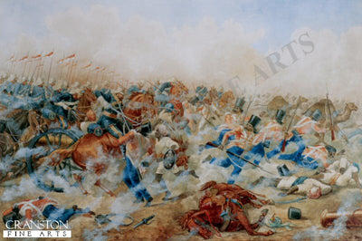 The Battle of Goojerat, 21st October 1849 by H.M (initials) probably Henry Martens.