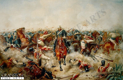 Charge of the Picket of the 9th Lancers, October 10th 1857 by unknown artist probably Henry Martens.