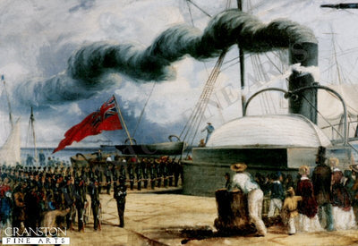 The Rifle Brigade Embarks at Dover by Thomas Baines.
