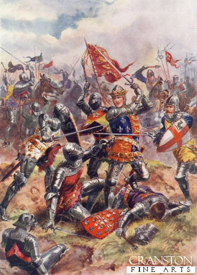 King Henry V Fights With Heroic Valour, Battle of Agincourt by Harry Payne.