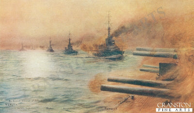 The Second Division at Jutland by W L Wyllie. (B)