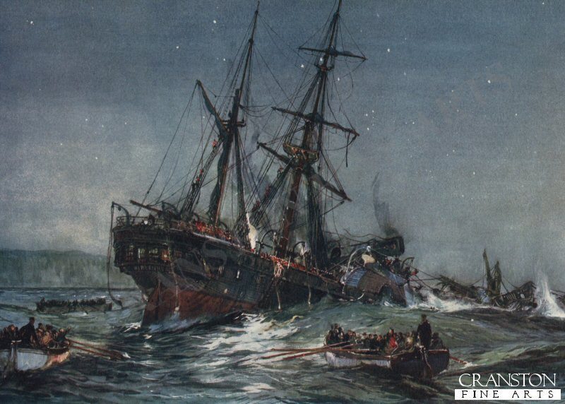 The Wreck of the Birkenhead 1852 by Charles Dixon. [Postcard]