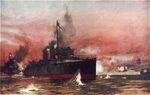 The Fame in the Attack on Taku by Charles Dixon. [print]