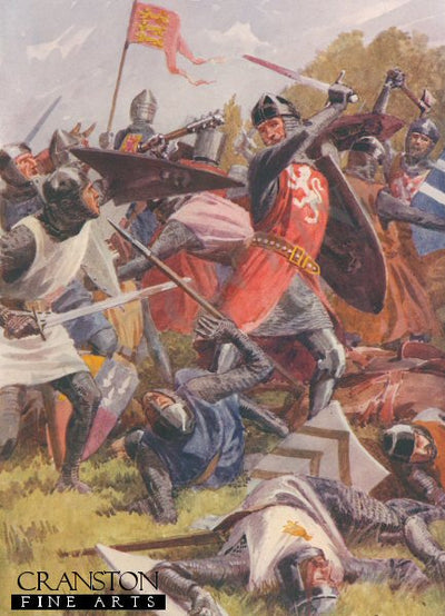 The Battle of Evesham, August 4th 1265 by William Barnes Wollen. [Postcard]