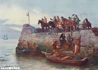 A Lost Cause: The Flight of James II After the Battle of the Boyne, 1690 by Andrew Carrick Gow. [Postcard]