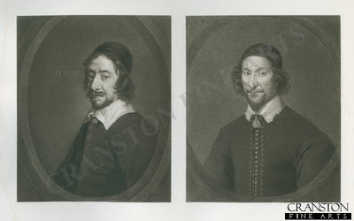 Henry Marten (left) by Sir Peter Lely and John Bradshaw (right) by Robert Walker.
