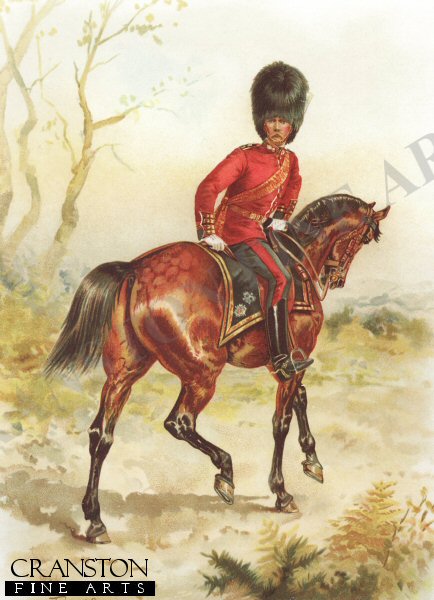 Mounted Officer of Grenadier Guards 1890 by Harry Payne. [Postcard]