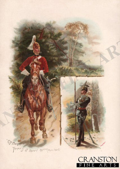 On Despatch - Trooper of 4th Dragoon Guards (Royal Irish) by Harry Payne [Antique]