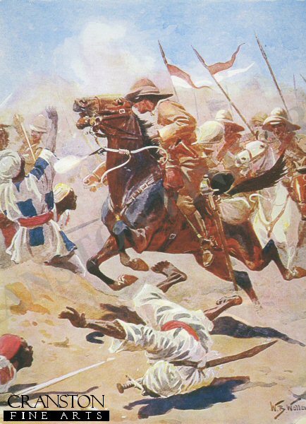 Charge of the 21st Lancers at Omdurman by William Barnes Wollen [Postcard]