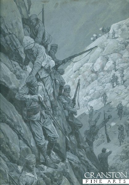 The Indian Frontier Rising 1897 by Richard Caton Woodville. [Original Drawing]