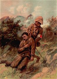Surgeon Major Babtie carried Lord Roberts son into such shelter as there was.