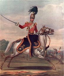 Officer of the 17th Lancers by L Mansion & L Eschauzier [Antique]