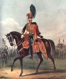 Officer of the 10th (Prince of Wales&#39; Own) Royal Regiment of Hussars by L Mansion & L Eschauzier [Antique]