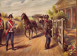 US Army Officer and Privates of Infantry 1802-1810 by Werner [Antique]