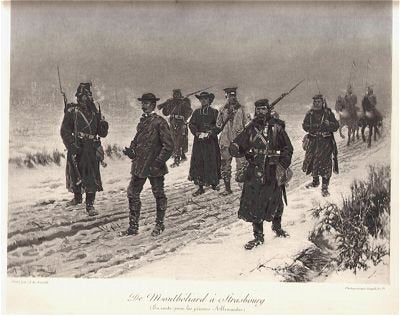De Montbeliard a Strasbourg (En route pour les prisons Allemandes) by Alphonse de Neuville [Antique]