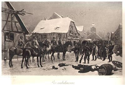Les ambulanciers by Edouard Detaille [Antique]