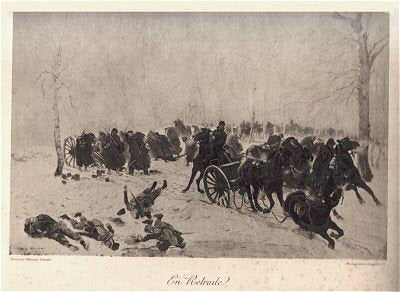 En Retraite by Edouard Detaille [Antique]