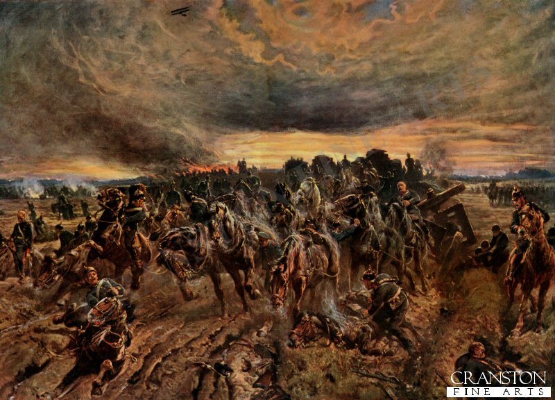 The German Retreat from the Marne, September, 1914 by John Charlton. [Postcard]