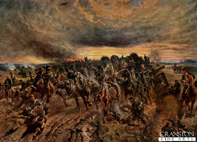 The German Retreat from the Marne, September, 1914 by John Charlton. [Postcard]