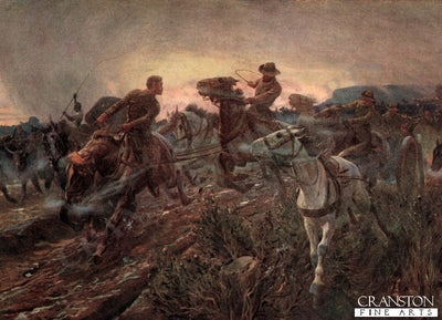 The Retreat of the Boer Artillery to Paardberg by John Charlton. [Postcard]