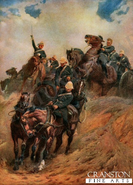 &#34;Placing the Guns&#34;, Egyptian Campaign, 1882 by John Charlton. [Postcard]