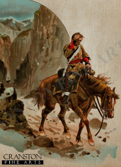 The Sole Survivor of the Cabul Garrison, 1842 by Harry Payne. [Postcard]