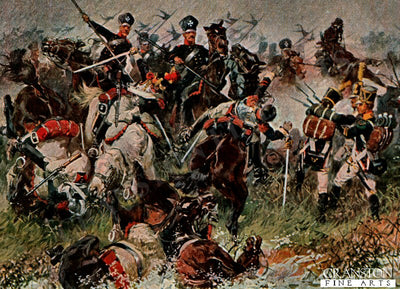 Angriff der Reserve und National-Kavalierie an der Katzbach by Anton Hoffman. [Postcard]