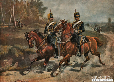 The 4th (Queen&#39;s Own) Hussars in Review Order : Reconnoitring by Harry Payne. [Postcard]