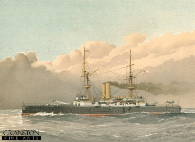 HMS Royal Sovereign by W Fred Mitchell. [Antique]