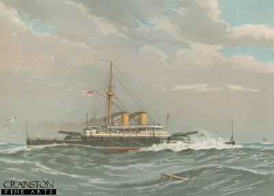 HMS Rodney by W Fred Mitchell. [Antique]