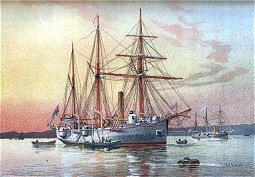 HMS Bramble by W Fred Mitchell [Antique]