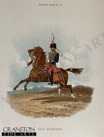 11th Hussars by Richard Simkin [Antique]