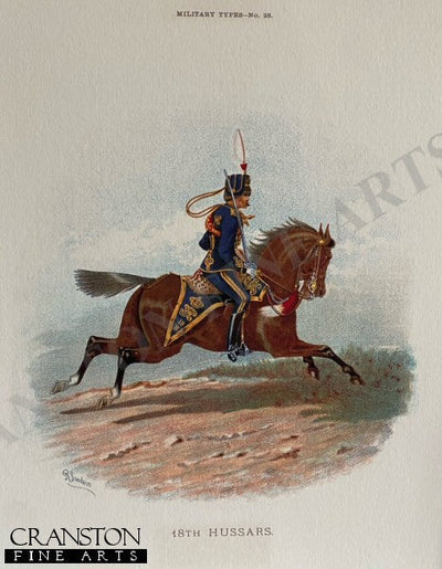 18th Hussars by Richard Simkin [Antique]