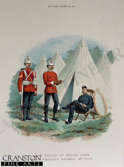 Prince of Wales&#39; Own West Yorkshire Regiment (14th foot) by Richard Simkin [Antique]