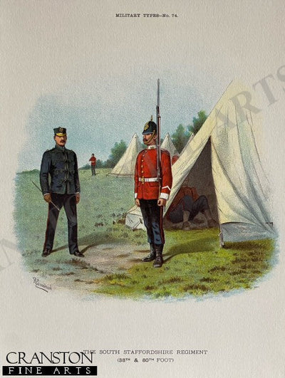 South Staffordshire Regiment (38th and 80th foot) by Richard Simkin [Antique]