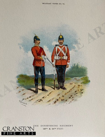 Dorsetshire Regiment by Richard Simkin. [Antique]