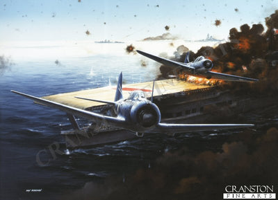 Midway - The Setting Sun by Ivan Berryman. [Postcard]
