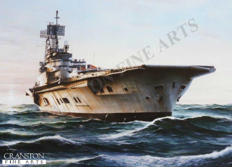 HMS Ark Royal (1970s Carrier) by Ivan Berryman. [Postcard]