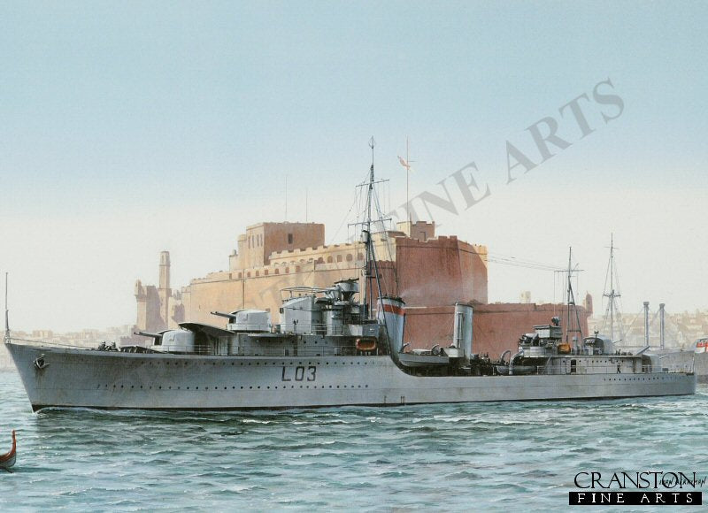 HMS Cossack by Ivan Berryman. [Postcard]