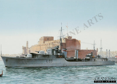 HMS Cossack by Ivan Berryman. [Postcard]