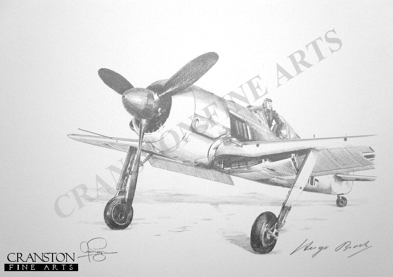 Fw190A-4, Winter 1944 by Ivan Berryman. [Original Drawing]