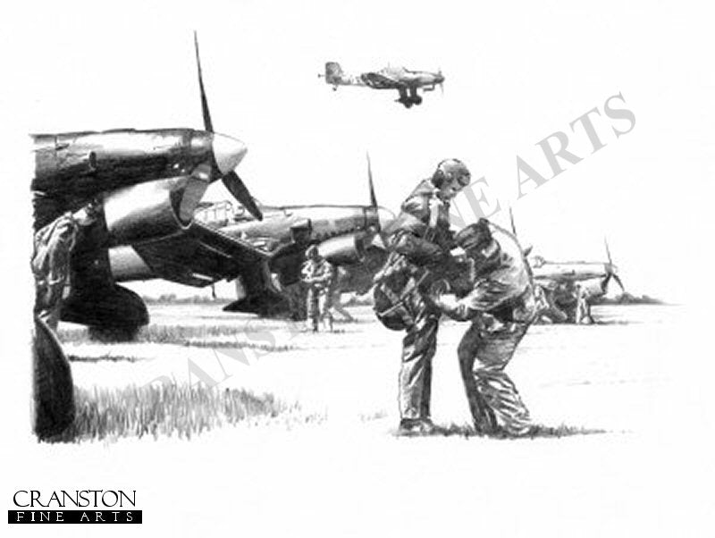 Stuka Ju87 - Preparing for the Day by Ivan Berryman. [Original Drawing]