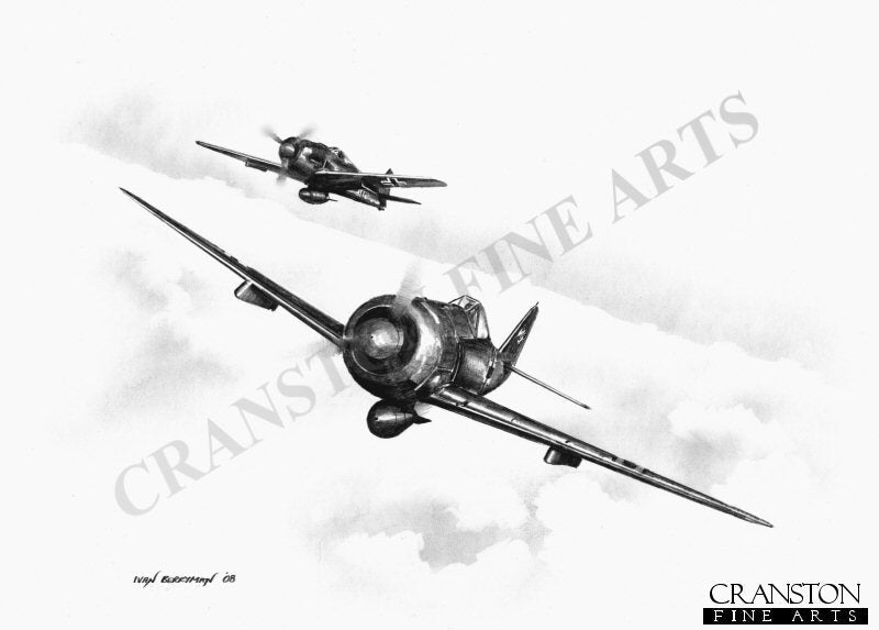 Focke Wulf Fw190A-4/U8 by Ivan Berryman. [Original Drawing]
