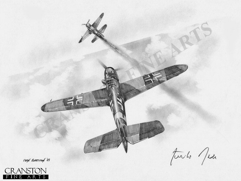 Gunther Rall - on the Tail of a Yak by Ivan Berryman. [Original Drawing]