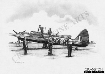 Ready for the Off - Blenheim of No.25 Sqn by Ivan Berryman. [Original Drawing]
