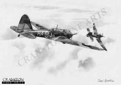 Fairey Battle, 218 Squadron by Ivan Berryman. [Original Drawing]